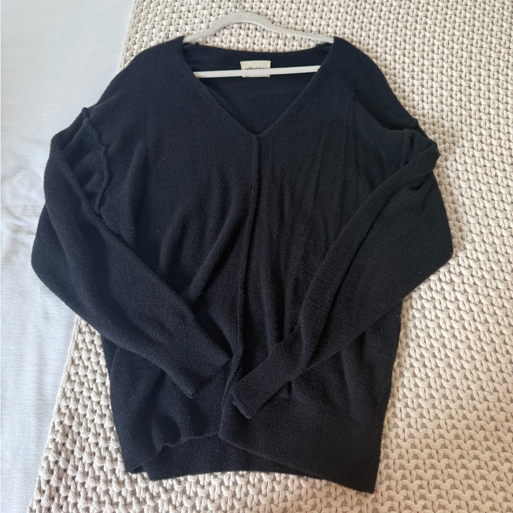 Aritzia Black V-Neck Sweater